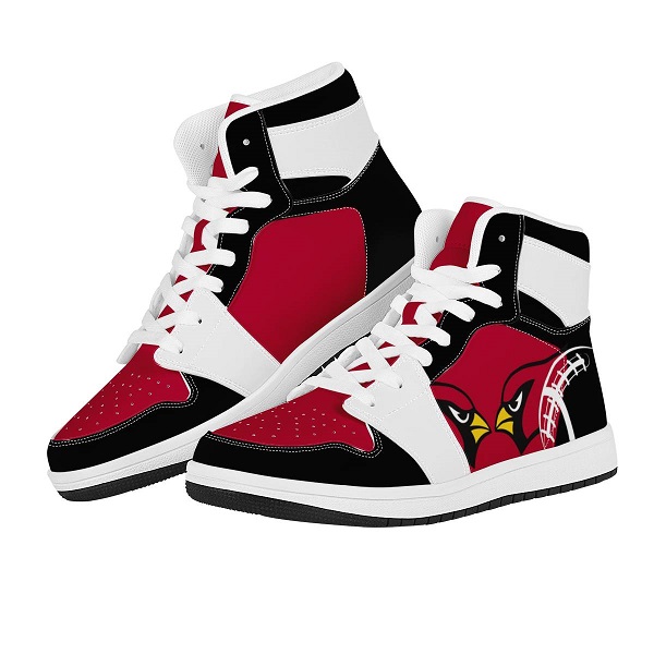Women's Arizona Cardinals High Top Leather AJ1 Sneakers 001